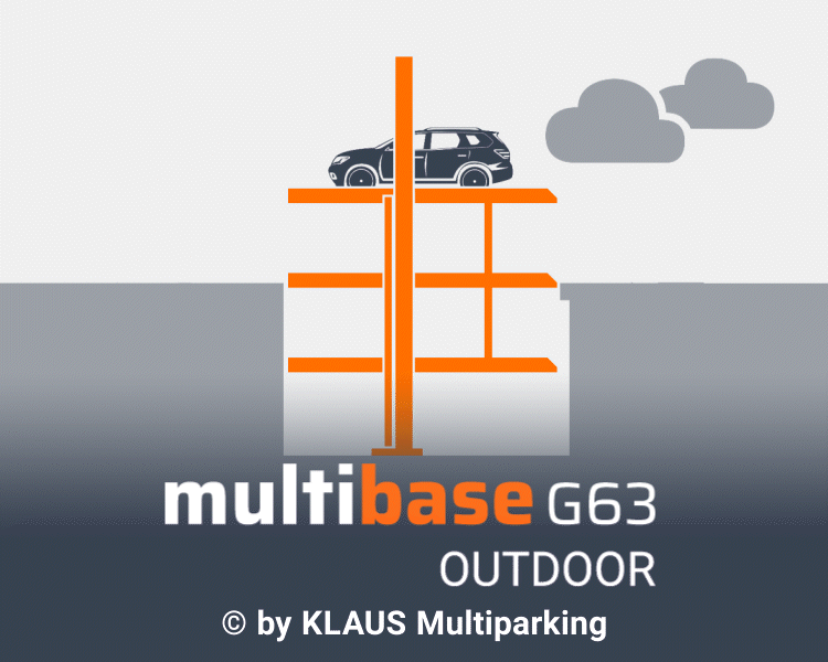 animación esquema gráfico sistema de aparcamiento multibase g63 outdoor